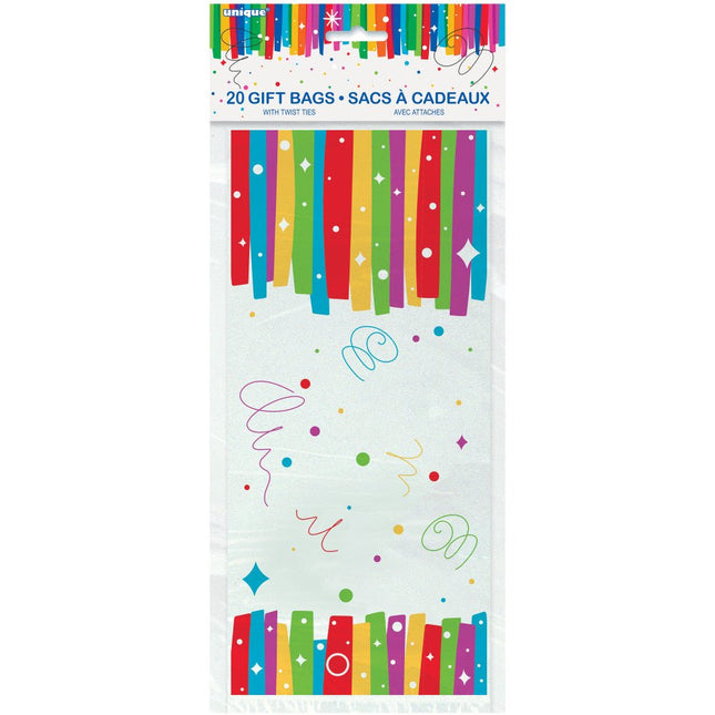 Uitdeelzakjes Regenboog Cellofaan 20st van Unique koop je bij Partywinkel
