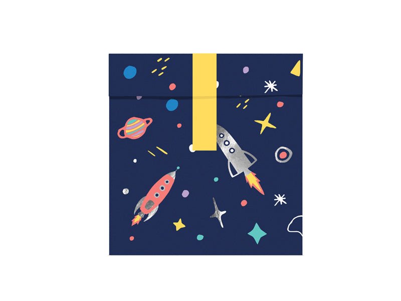 Uitdeelzakjes Space 14cm 6st van Partydeco koop je bij Partywinkel