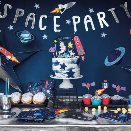 Uitdeelzakjes Space 14cm 6st van Partydeco koop je bij Partywinkel