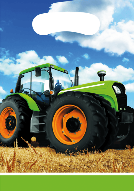 Uitdeelzakjes Traktor 23cm 8st van Creative Converting koop je bij Partywinkel
