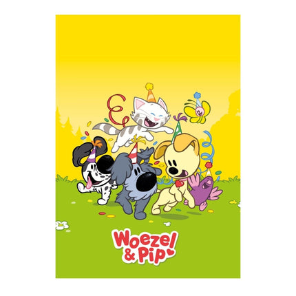 Uitdeelzakjes Woezel & Pip met stickers 20cm 8st van Haza Witbaard koop je bij Partywinkel