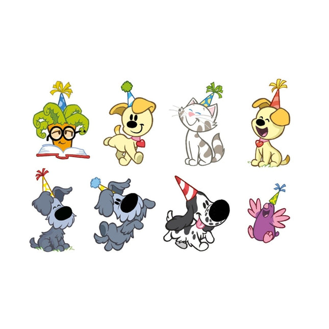 Uitdeelzakjes Woezel & Pip met stickers 20cm 8st van Haza Witbaard koop je bij Partywinkel