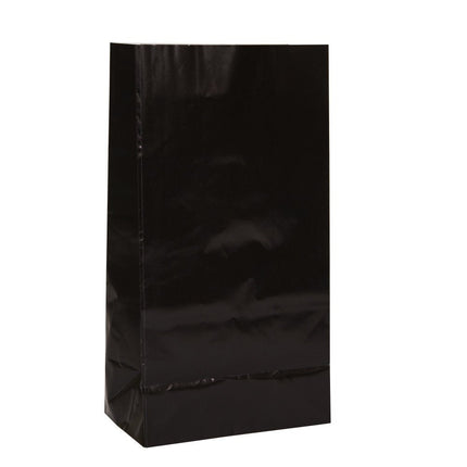 Uitdeelzakjes Zwart 25cm 12st van Unique koop je bij Partywinkel