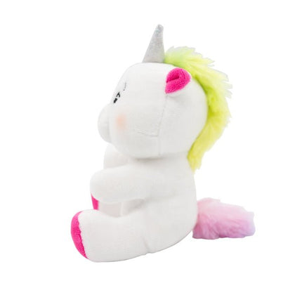 Unicorn Ballon Gewicht Wit Roze 2 - In - 1 Knuffel 11cm van Riethmueller koop je bij Partywinkel