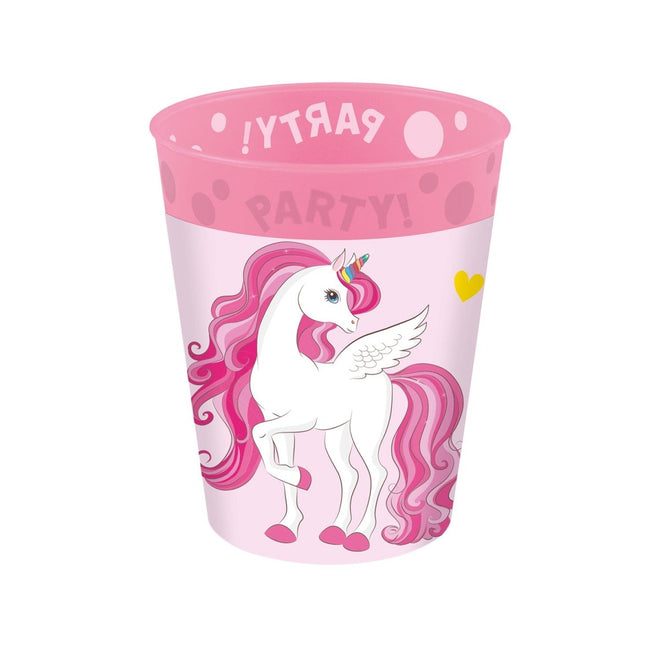 Unicorn Beker Herbruikbaar 250ml van Procos koop je bij Partywinkel