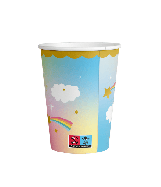 Unicorn Bekers 9cm 8st van Paper Dreams koop je bij Partywinkel