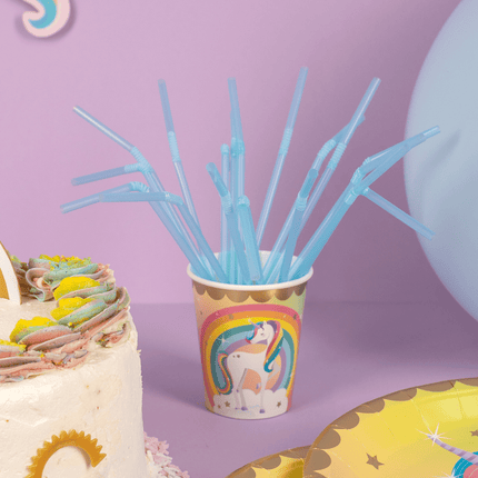 Unicorn Bekers 9cm 8st van Paper Dreams koop je bij Partywinkel