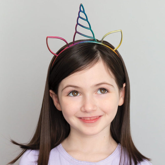 Unicorn Haarband Regenboog van Unique koop je bij Partywinkel