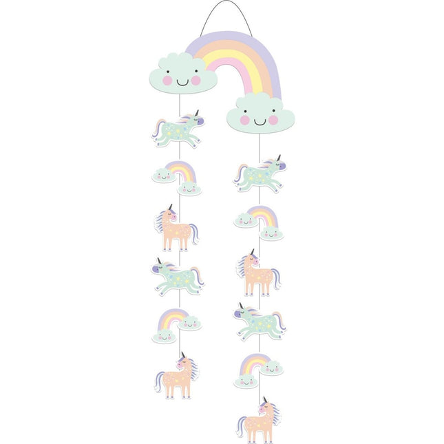Unicorn Hangdecoratie Rainbows 85cm van Folat koop je bij Partywinkel