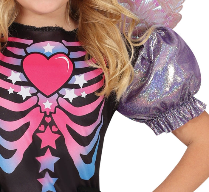 Unicorn Jurk Zwart Paars Meisje Skelet van Fiestas Guirca koop je bij Partywinkel
