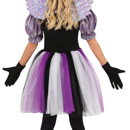 Unicorn Jurk Zwart Paars Meisje Skelet van Fiestas Guirca koop je bij Partywinkel