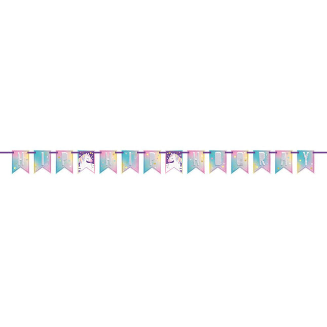 Unicorn Letterslinger 2,13m van Unique koop je bij Partywinkel