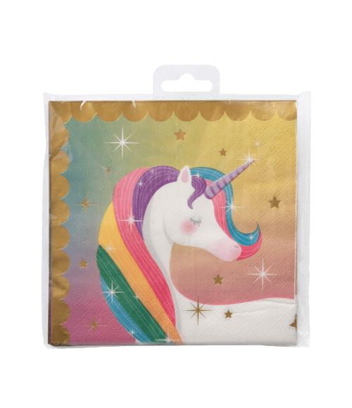 Unicorn Servetten 16cm 16st van Paper Dreams koop je bij Partywinkel