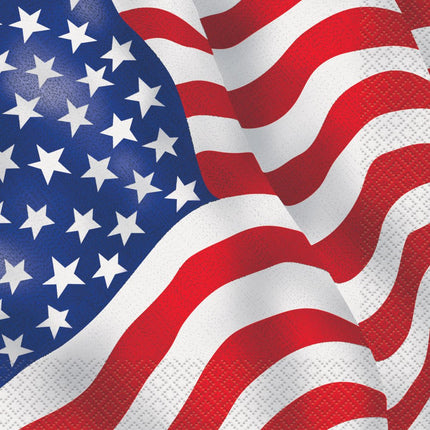 USA servetten 33cm 16st van Unique koop je bij Partywinkel