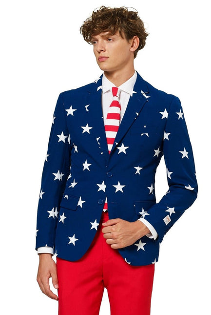 USA Stars Stripes Pak Heren OppoSuits van OppoSuits koop je bij Partywinkel