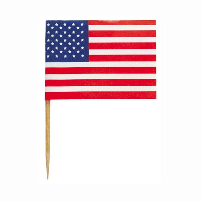 USA Vlagprikkers 6,5cm 30st van Unique koop je bij Partywinkel