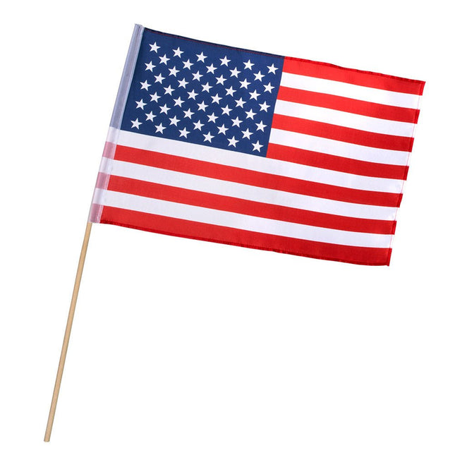 USA Zwaaivlag 45cm van Boland koop je bij Partywinkel