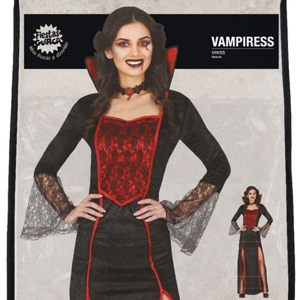 Vampier Halloween Kostuum Dames Rood van Fiestas Guirca koop je bij Partywinkel