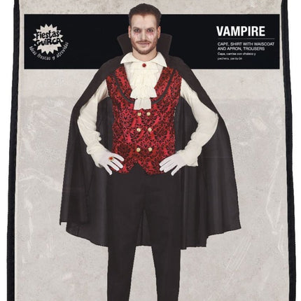 Vampier Halloween Kostuum Heren Rood Wit van Fiestas Guirca koop je bij Partywinkel