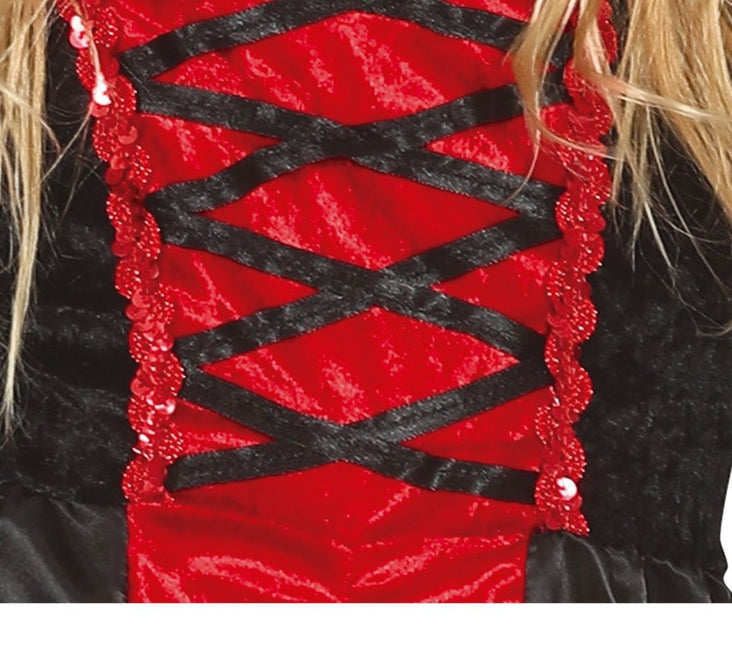 Vampier Halloween Kostuum Meisje Rood van Fiestas Guirca koop je bij Partywinkel