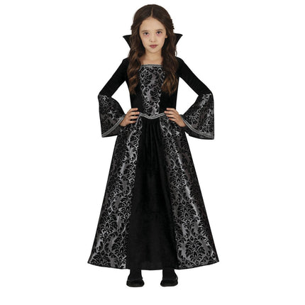 Vampier Halloween Kostuum Meisje Zilver van Fiestas Guirca koop je bij Partywinkel