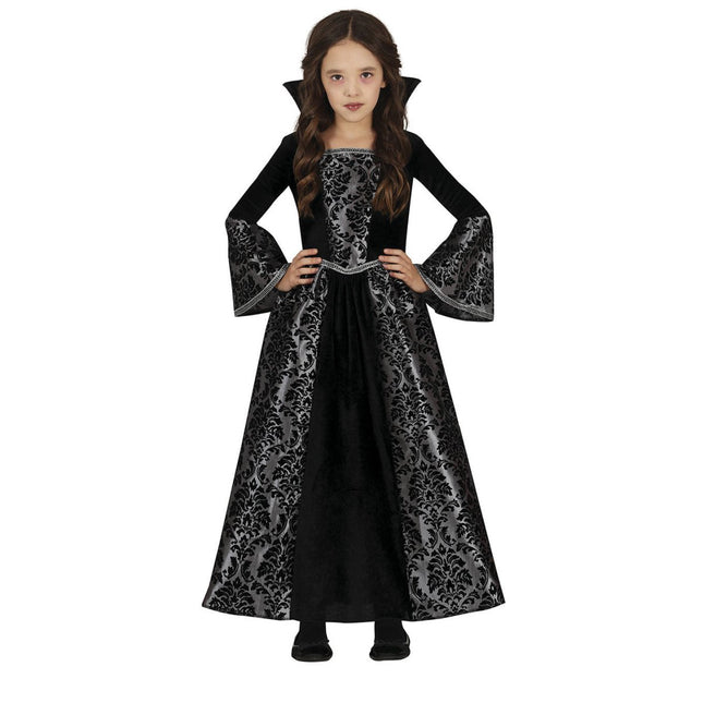 Vampier Halloween Kostuum Meisje Zilver van Fiestas Guirca koop je bij Partywinkel