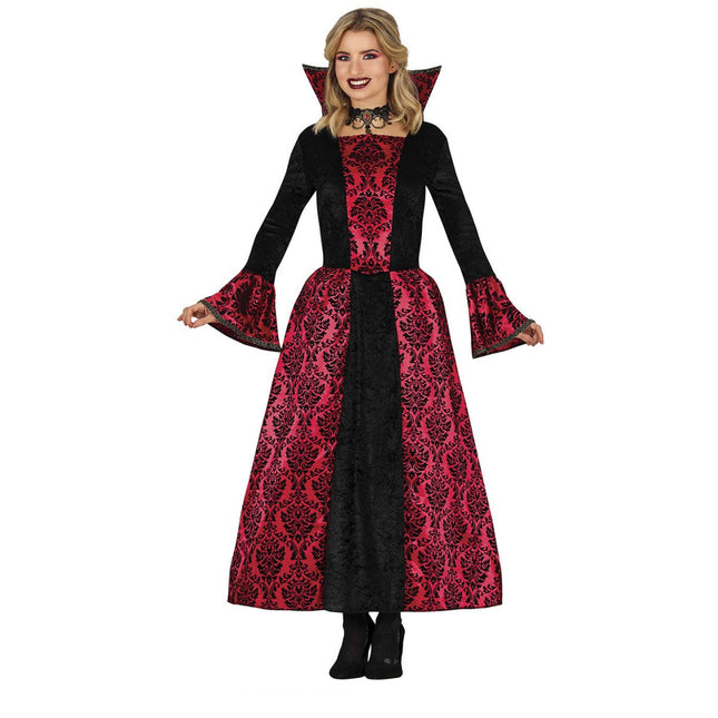 Vampieren Halloween jurk dames rood van Fiestas Guirca koop je bij Partywinkel