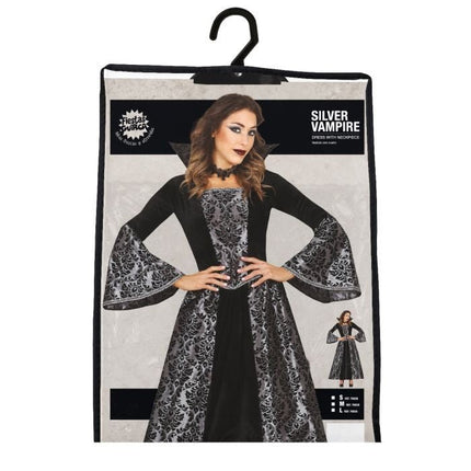 Vampieren Halloween jurk dames Zilver van Fiestas Guirca koop je bij Partywinkel