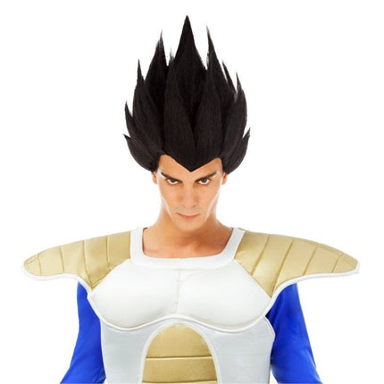 Vegeta Saiyan Pruik Zwart Dragon Ball Z van CHAKS koop je bij Partywinkel