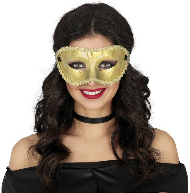 Venetiaans Oogmasker Goud van Fiestas Guirca koop je bij Partywinkel