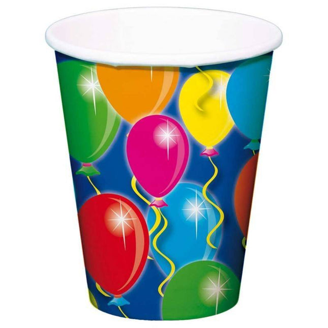 Verjaardag Bekers Karton 250ml 8st van Folat koop je bij Partywinkel