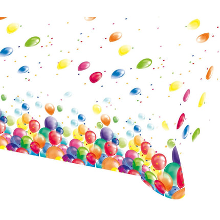Verjaardagstafelkleed Wit Ballon 1,8m van Riethmueller koop je bij Partywinkel