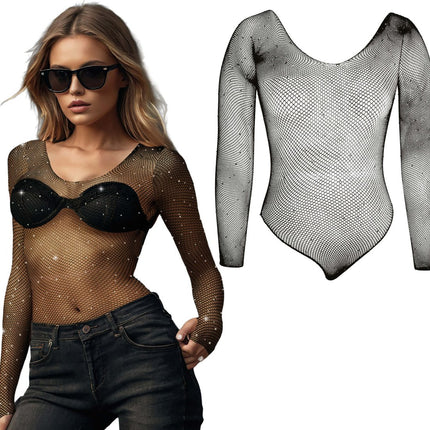 Visnet Body Suit Zwart van Fiestas Guirca koop je bij Partywinkel