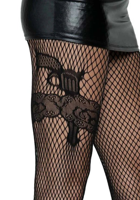 Visnet Panty Zwart Pistool van Leg Avenue koop je bij Partywinkel