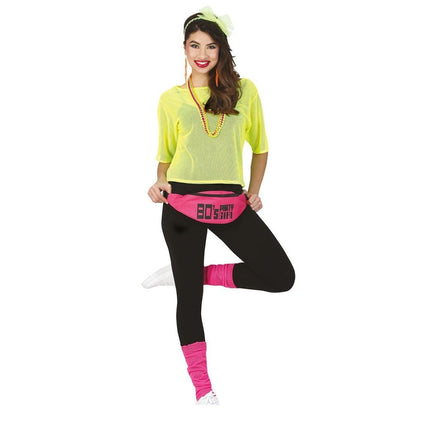 Visnet T/shirt Neon Geel Kort L van Fiestas Guirca koop je bij Partywinkel