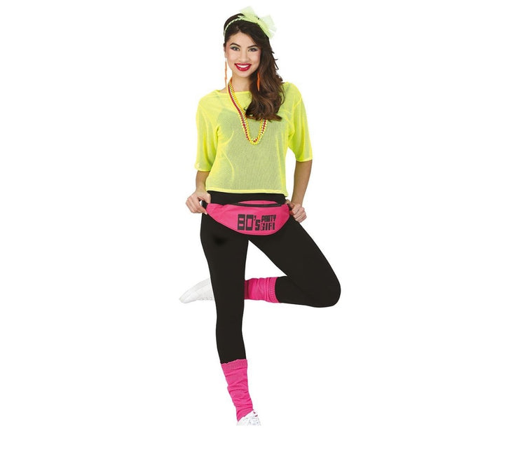Visnet T/shirt Neon Geel Kort L van Fiestas Guirca koop je bij Partywinkel