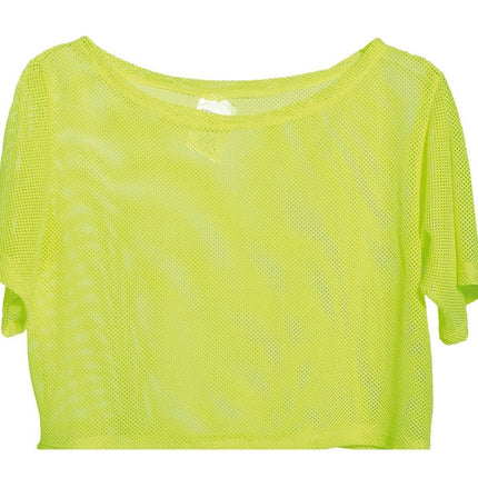 Visnet T/shirt Neon Geel Kort L van Fiestas Guirca koop je bij Partywinkel