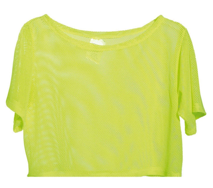 Visnet T/shirt Neon Geel Kort L van Fiestas Guirca koop je bij Partywinkel