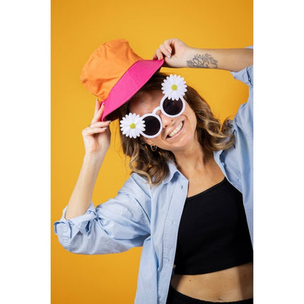 Vissershoed Colorblock Oranje/Roze van Folat koop je bij Partywinkel
