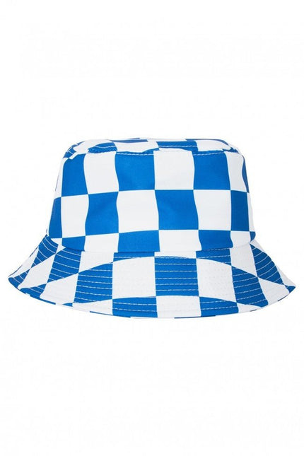 Vissershoedje Blauw /Wit Geblokt van PartyXplosion koop je bij Partywinkel