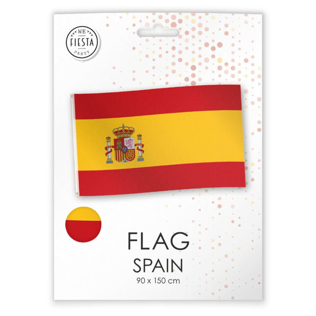 Vlag Spanje 1,5m van WeFiesta koop je bij Partywinkel