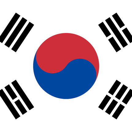 Vlag Zuid - Korea 150cm van Partychimp koop je bij Partywinkel