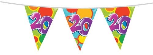 Vlaggenlijn 20 Jaar 10m van Haza Witbaard koop je bij Partywinkel