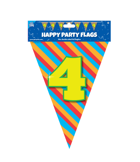 Vlaggenlijn 4 Jaar Gekleurd 10m van Paper Dreams koop je bij Partywinkel