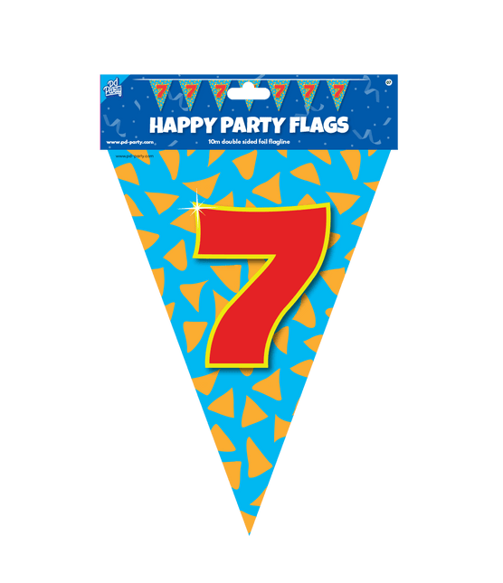 Vlaggenlijn 7 Jaar Gekleurd 10m van Paper Dreams koop je bij Partywinkel