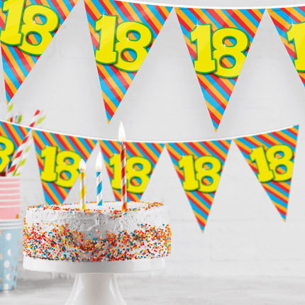 Vlaggenlijn 75 Jaar Gekleurd 10m van Paper Dreams koop je bij Partywinkel
