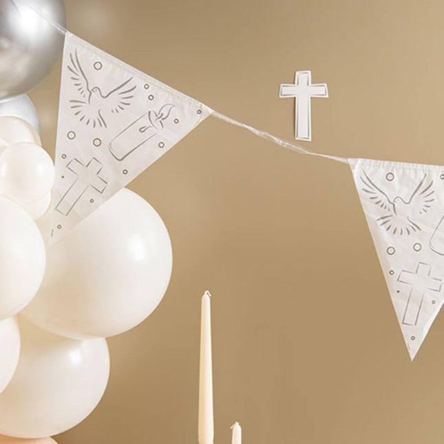 Vlaggenlijn Communie Wit - 10 meter van Folat koop je bij Partywinkel