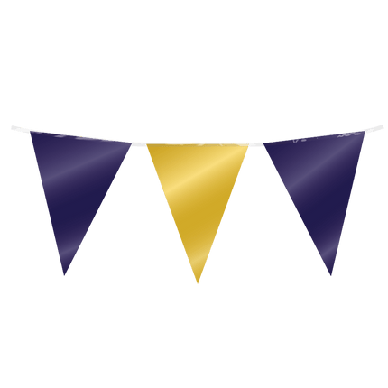 Vlaggenlijn donkerblauw goud van Paper Dreams koop je bij Partywinkel