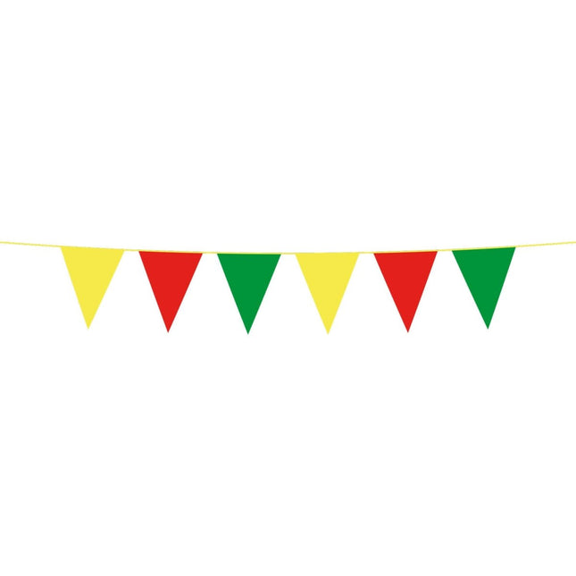Vlaggenlijn Geel - Rood - Groen - 10 meter van Folat koop je bij Partywinkel