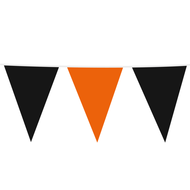 Vlaggenlijn Oranje/Zwart Groot 45cm van WeFiesta koop je bij Partywinkel